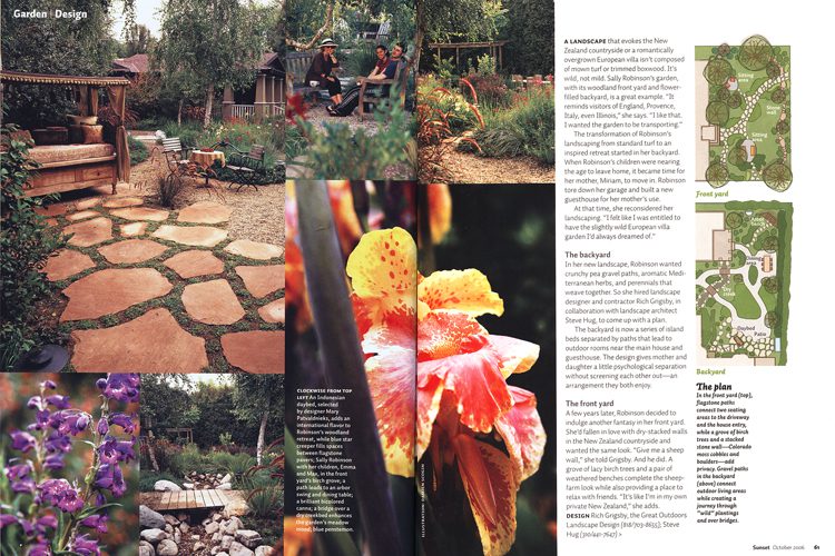 A page of an article about the garden.
