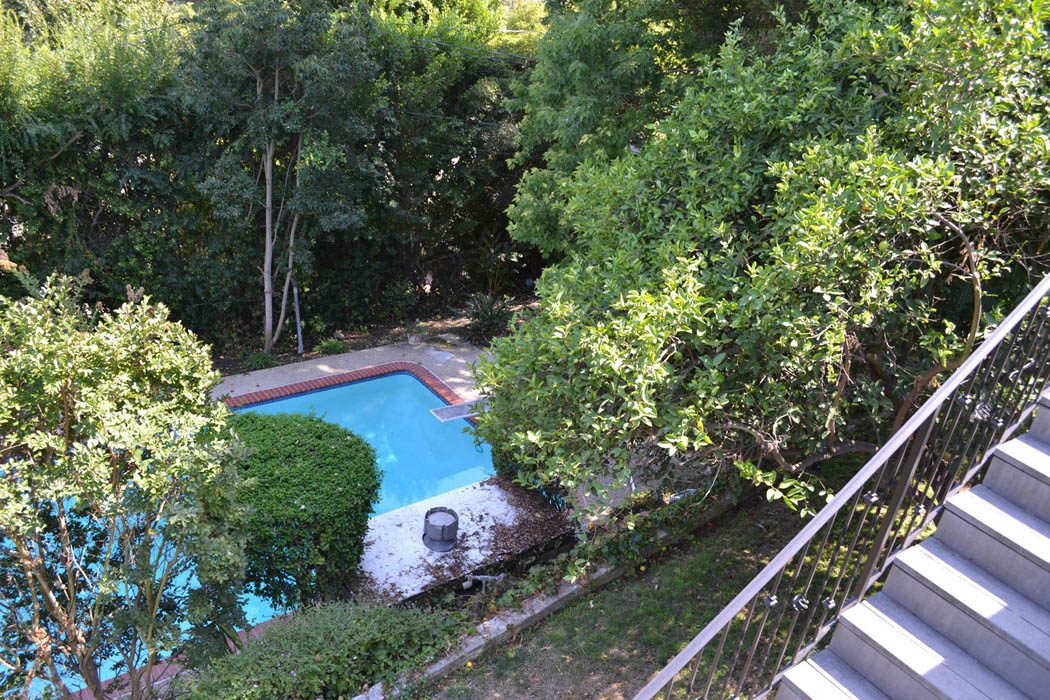 A view of the pool from above.